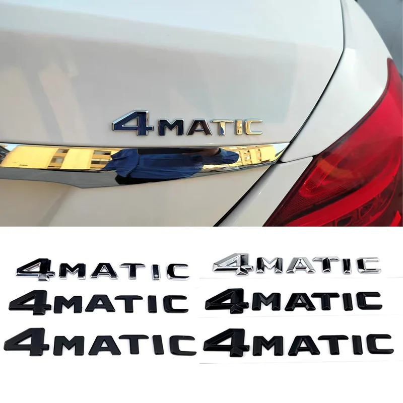 ABS Car Trunk Letters Emblem 4MATIC 4 Matic Badge Sticker Accessories For  GLC GLE GLS CLA CLS A B S C E GLA GLB Class