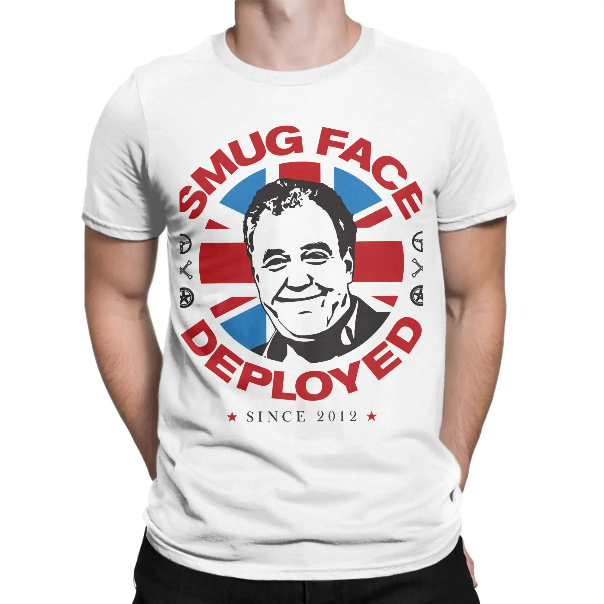 Vintage Retro Smug Face Deployed Jeremy Clarkson Graphic Printed T Shirt for Men Women  Pure Cotton  Tee Shirt Clothes