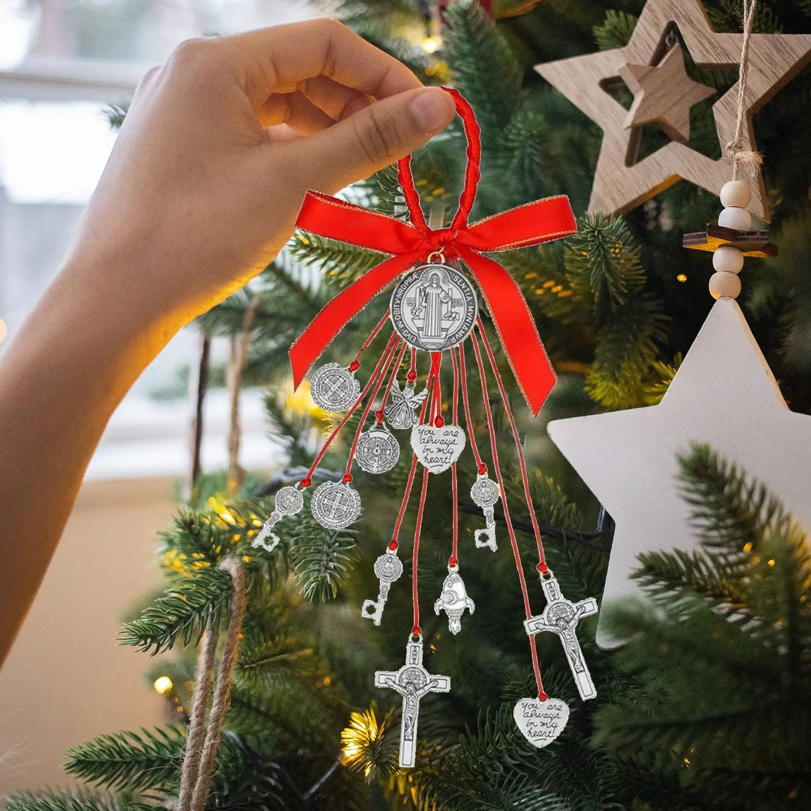 

Car Pendant Catholic Crucifix Home Door Metal Car Blessing Protection Charm for Auto Vehicle SUV Pickup Dashboard Window