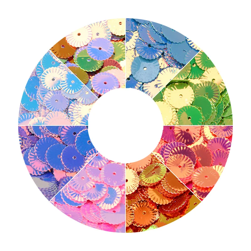 10mm Flowers Sequin Cup Round Five-finger Loose PVC Sequins For Crafts DIY Sewing Gament wedding prfounce  Clothing Accessories