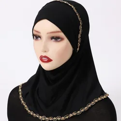 Ramadan musulmano istantaneo Hijab donna Undercap scialli pronto da indossare Hijab donna Islam arabo turbante Cap