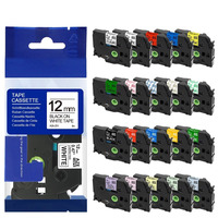Aonomi Compatible 231 431 531 Laminated Adhesive 631 335 Label Tape For Brother P Touch black on white TZ-231 TZ 234 TZ131 221