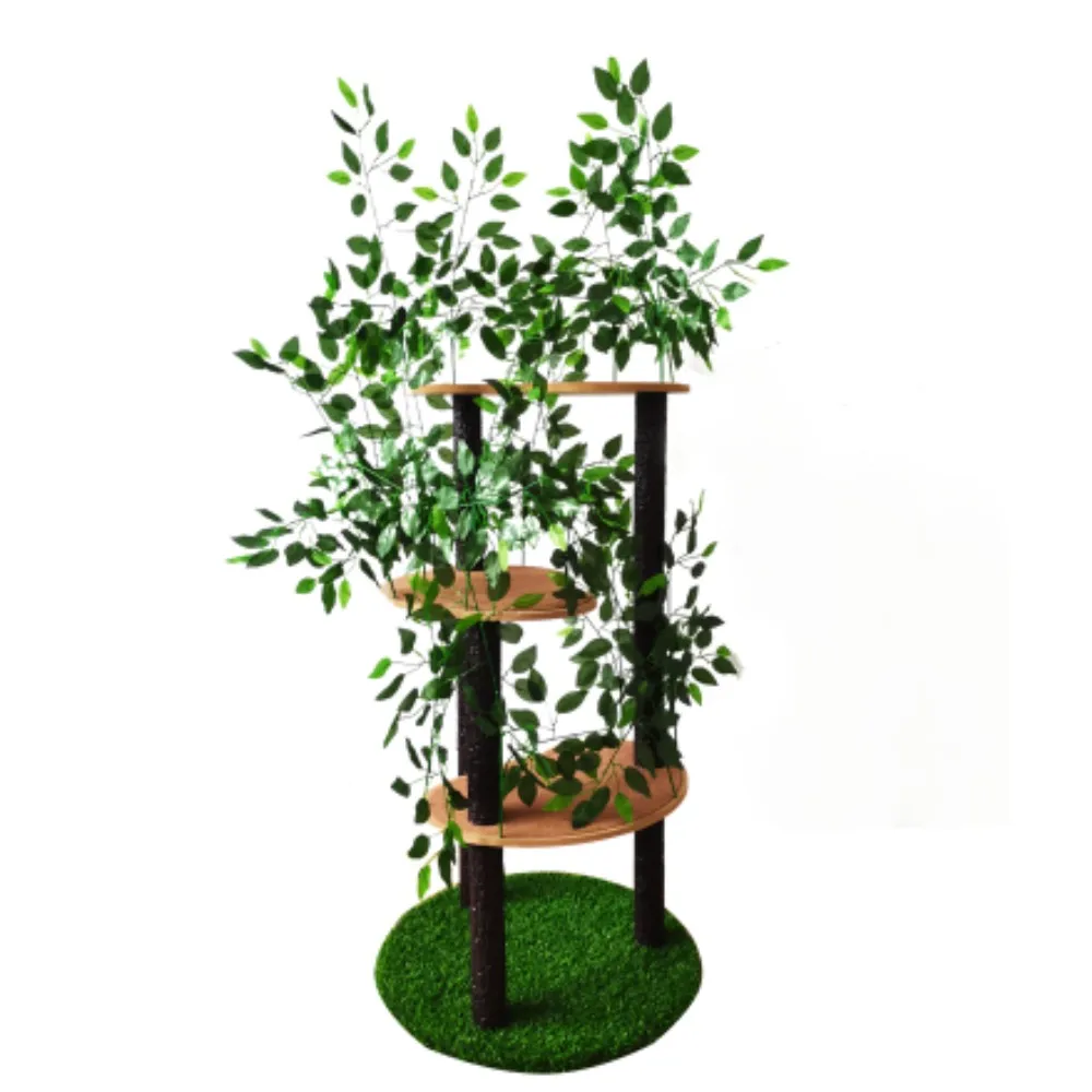 

High quality cat jumping platform cat scratcher tree condo cat tree with leaves