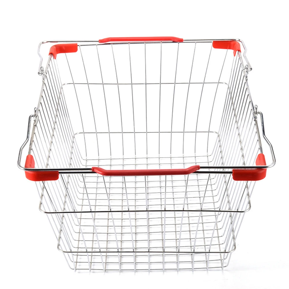 

Storage Basket Kitchen Seasoning Pearlescent Shopping Bathroom Toiletries Organizer Red