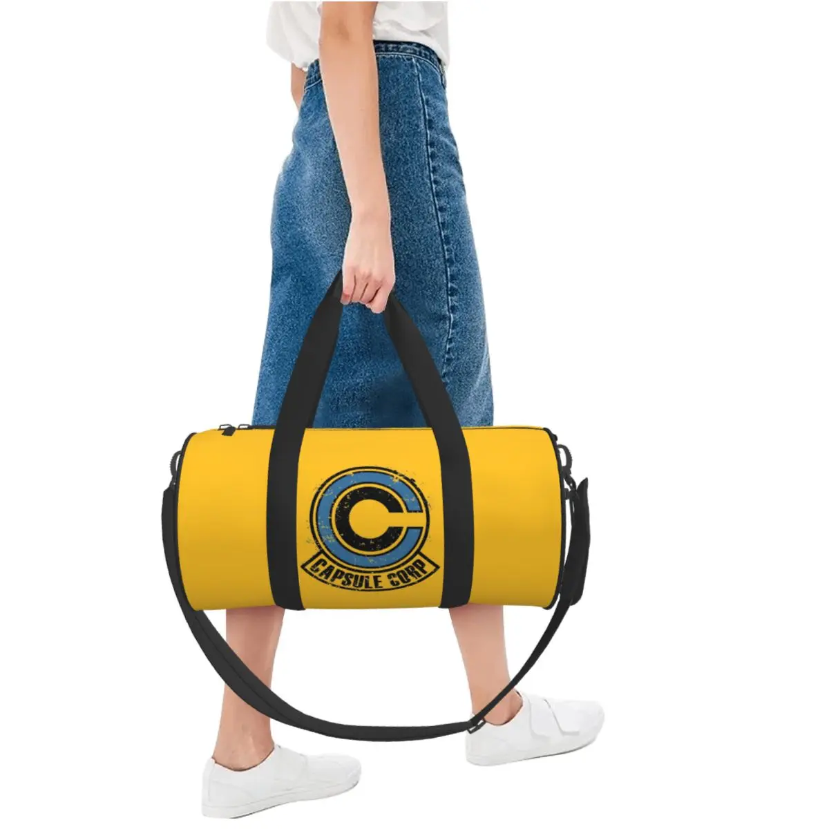 Capsule Corp Logo حقيبة رياضية كبيرة واق من المطر متعددة الوظائف حقائب سفر واق من المطر حقائب اللياقة البدنية