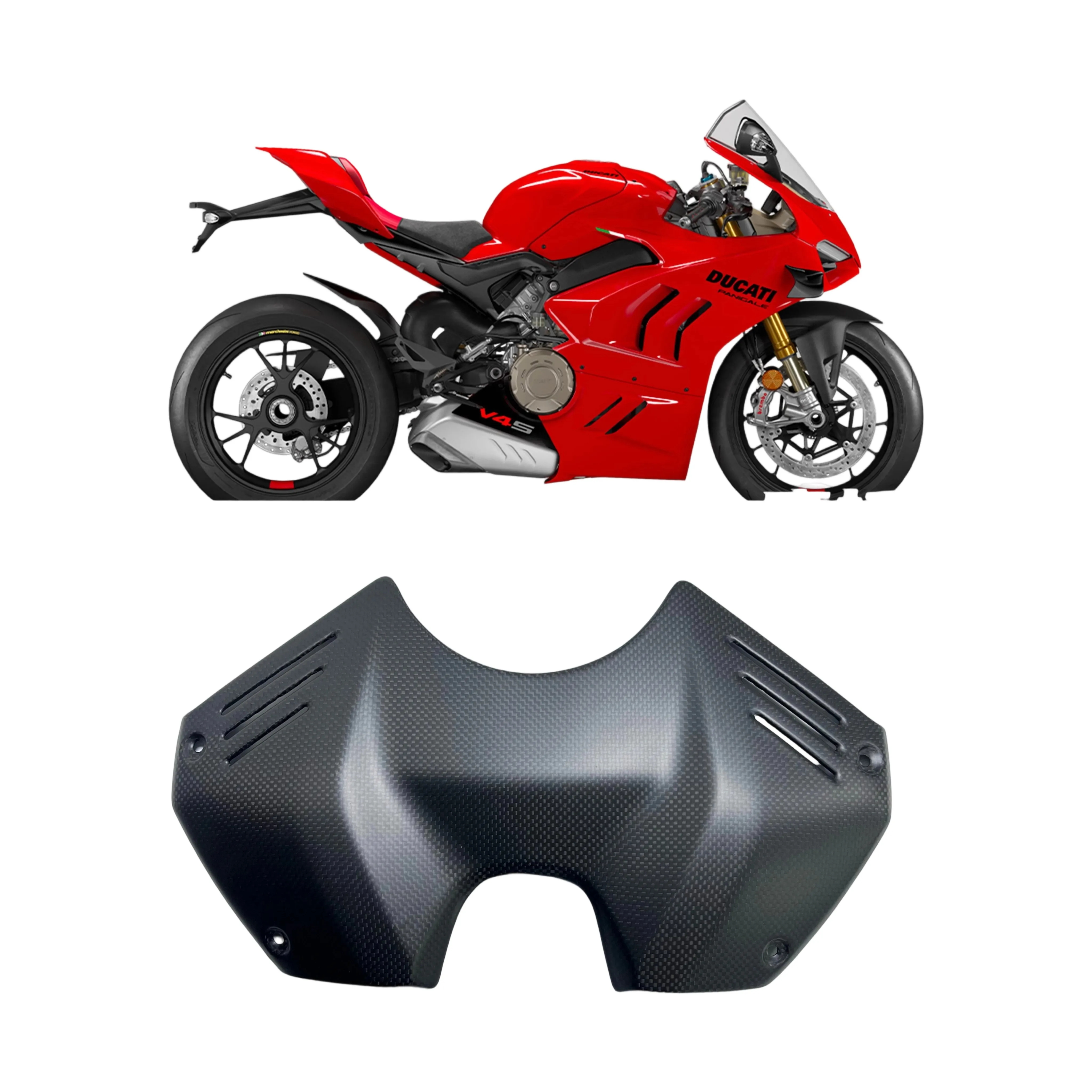

For DUCATI Panigale V4 V4S V4R Carbon Fiber Battery Cover Front Fairing Fuel Tank Airbox Cover Motorcycle Modified Parts V4 S V4