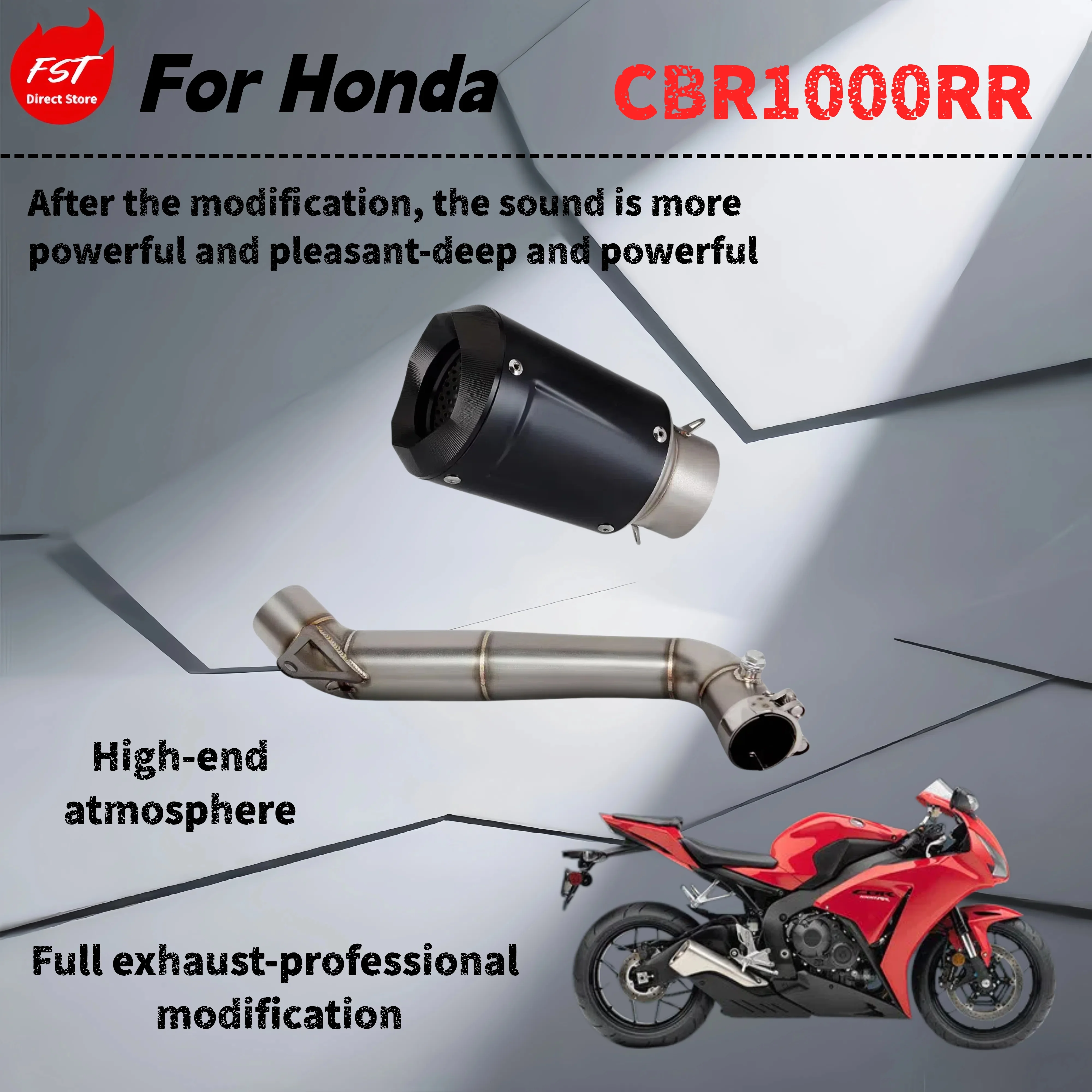 

Для Honda CBR1000RR-Модифицированная выхлопная труба со средним хвостом — звук глубокого, богатого и мощного.
