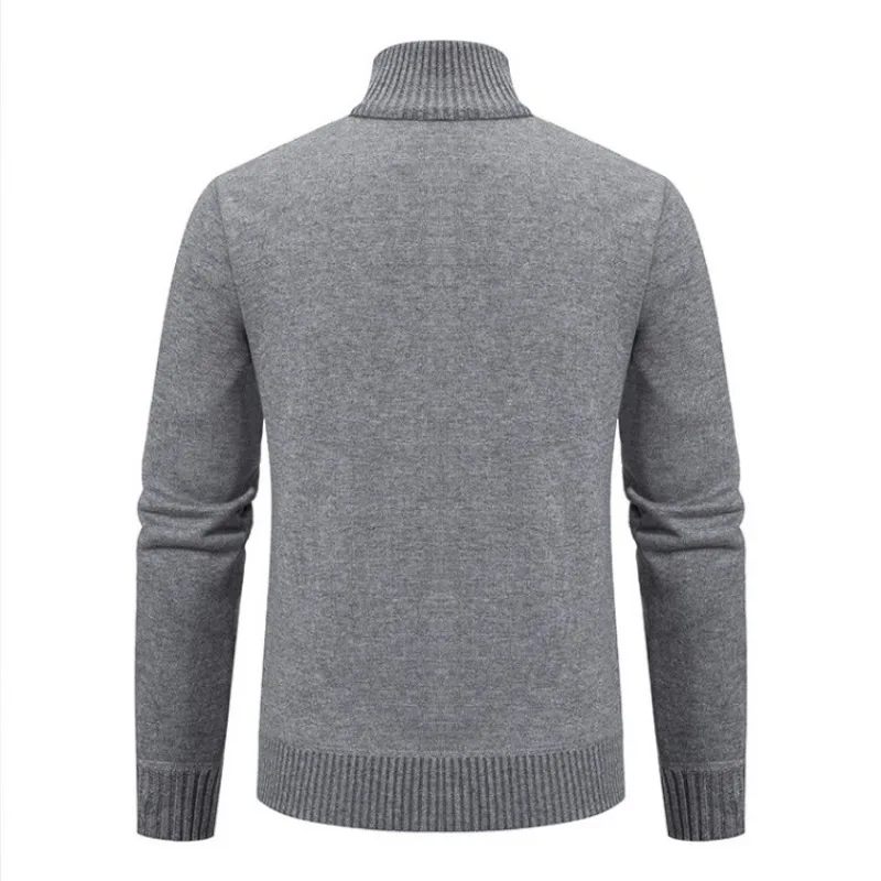 2024 Autumn and Winter New Cashmere Padded Warm Casual Men\'s Knitted Sweater Coat