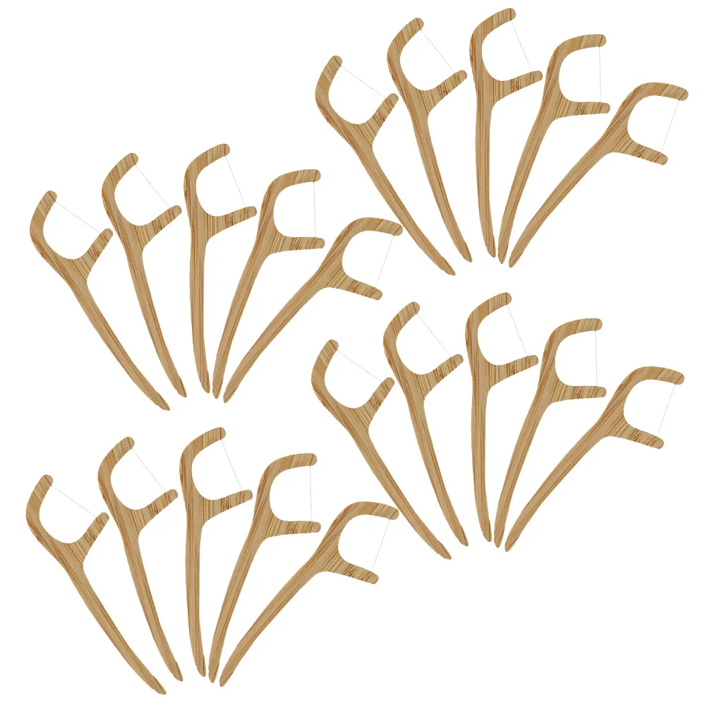 20 szt. bambusowych patyczków do czyszczenia zębów, ekologiczne patyczki do higieny jamy ustnej dla dorosłych, cienka końcówka do czyszczenia między zębami, nie wymaga rozszerzania jamy ustnej.