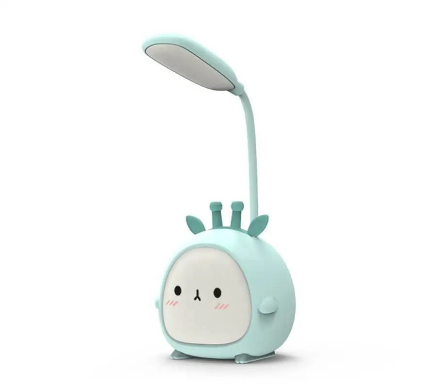 Lampada da tavolo a LED portatile luce pieghevole lampada da scrivania simpatico cartone animato ricarica USB luce di lettura a LED luce notturna colorata protettiva per gli occhi