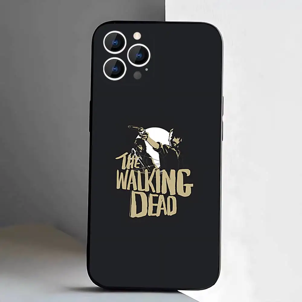حافظة هاتف TV The Walking D-Dead لهاتف iPhone 17,16,15,14,13,12,Pro,Max,Plus,E,SE4,Air,Mini Black Soft Box