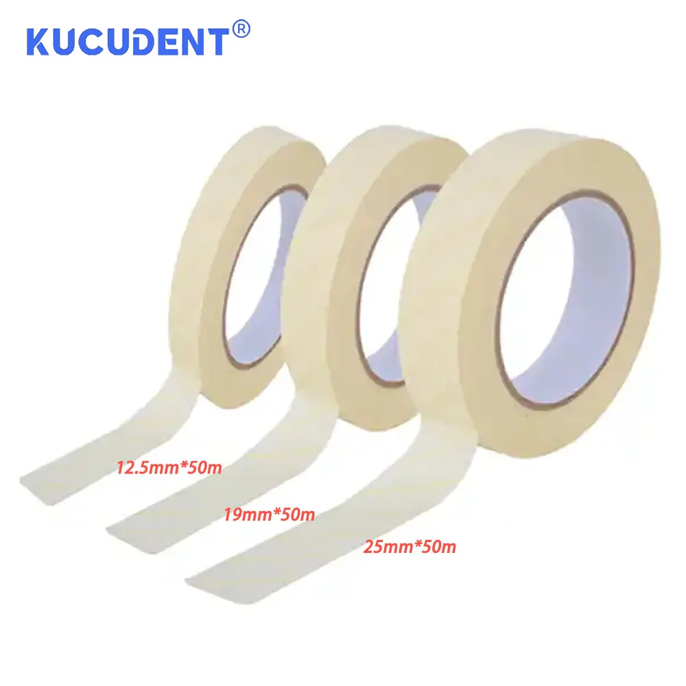 KUCUDENT 5m/Roll Dental Steam Indicator Tape Medical Paper Autoclave Cards Sterilization Instruction Tape Disposable Materials