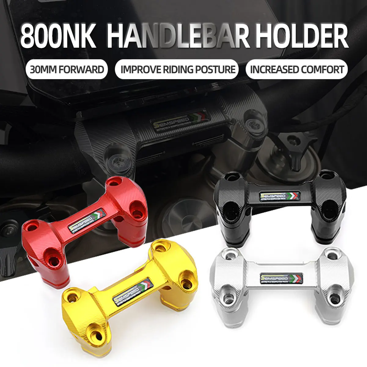 Semspeed For CFMOTO 800NK 2023 Motorcycle Steering Handlebar Forward Mount Bracket Adjustable Antedisplacement Handle Bar Kit
