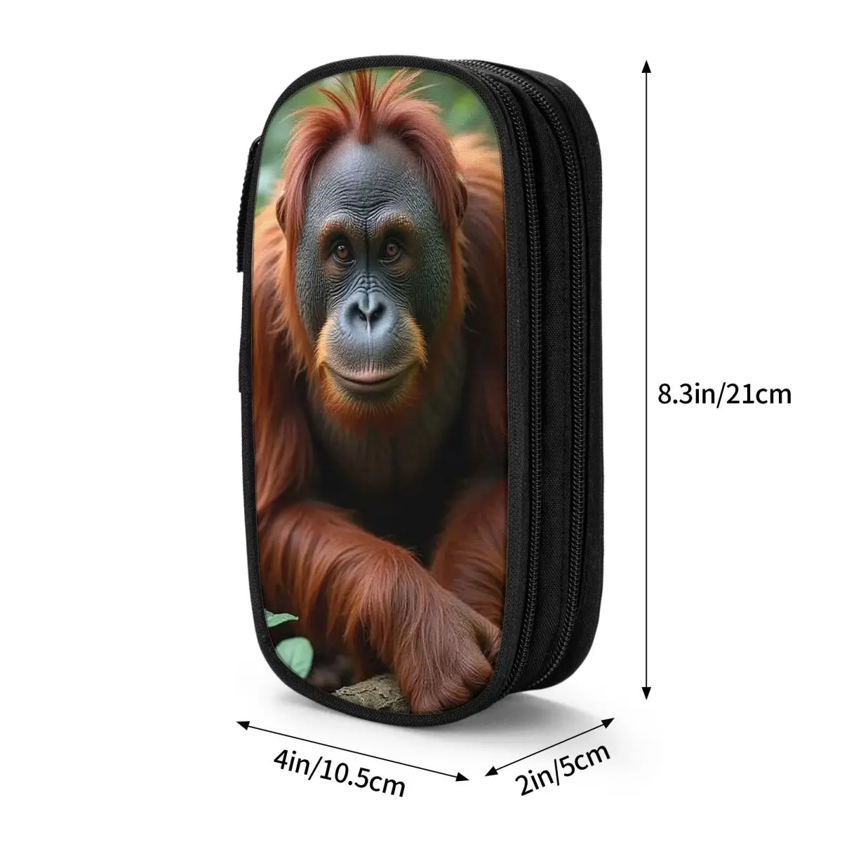 Gorilla Face Print Pencil Case for Studen Gifts Pen Box Pencil Bag Stationery Supplies Pen Holder Bag