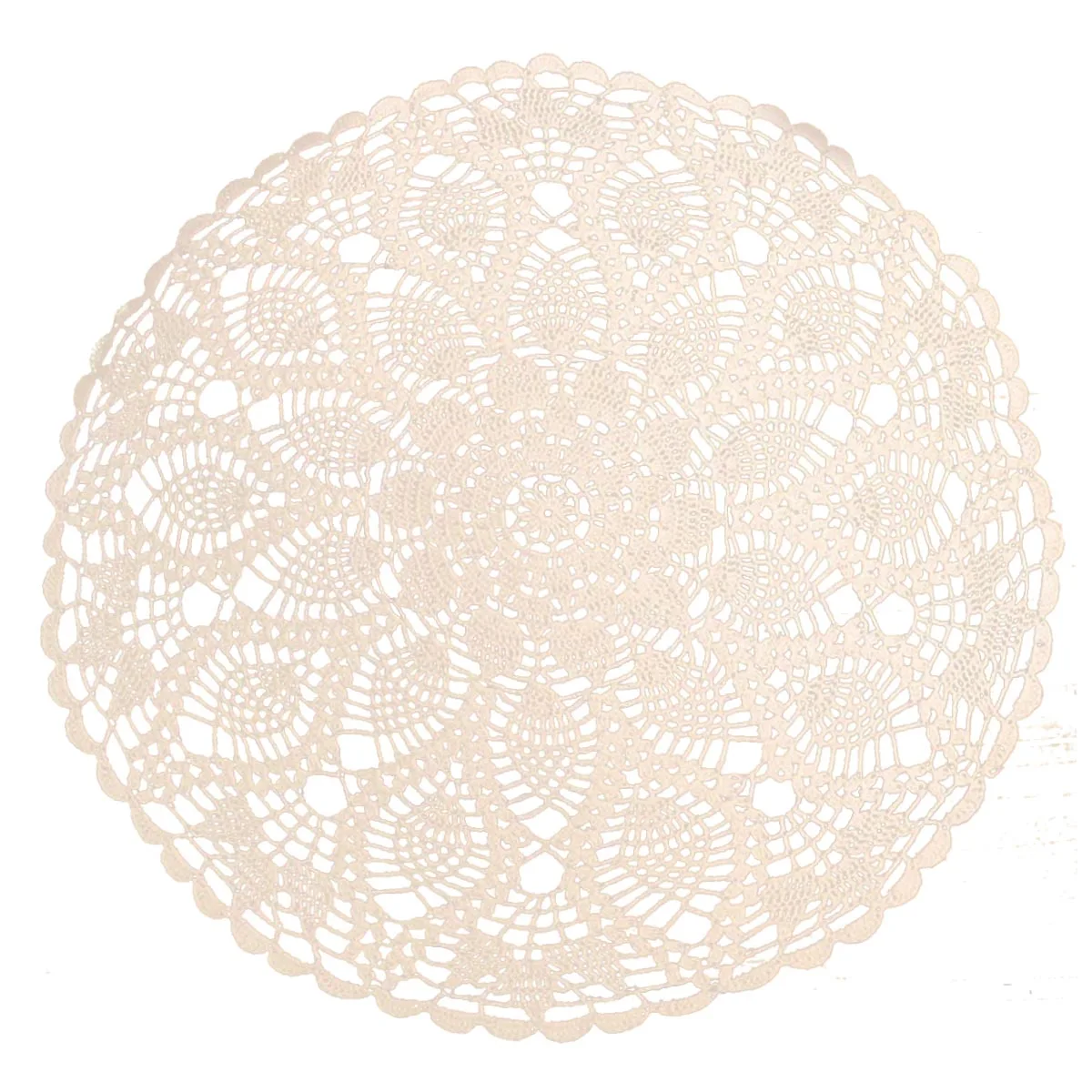 

BomHCS Handmade Crochet Lace Tablecloth Doilies Knitted Round Table Doily Coffee Shop Placemat Kitchen Place Mats