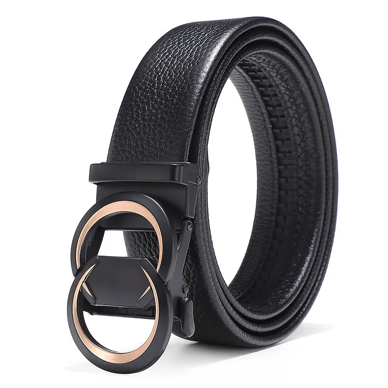 Herren gürtel Mode Legierung automatische Schnalle Gürtel Business lässig Echt leder Herren gürtel Luxus hochwertige Taille Band 3,5 cm – Detail 6