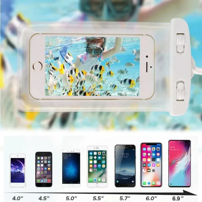 Waterproof Phone Pouch Case Universal Waterproof Cell Phone Bag/Holder for iPhone 15 14 13 12 11 Pro Max XS Plus for Galaxy