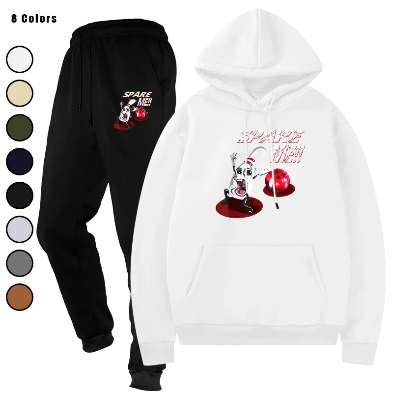 

Men's Male Streetwear Two - Piece Casual Sportswear Tracksuit Set Top and Pants Sweat Suit Sporting Suits