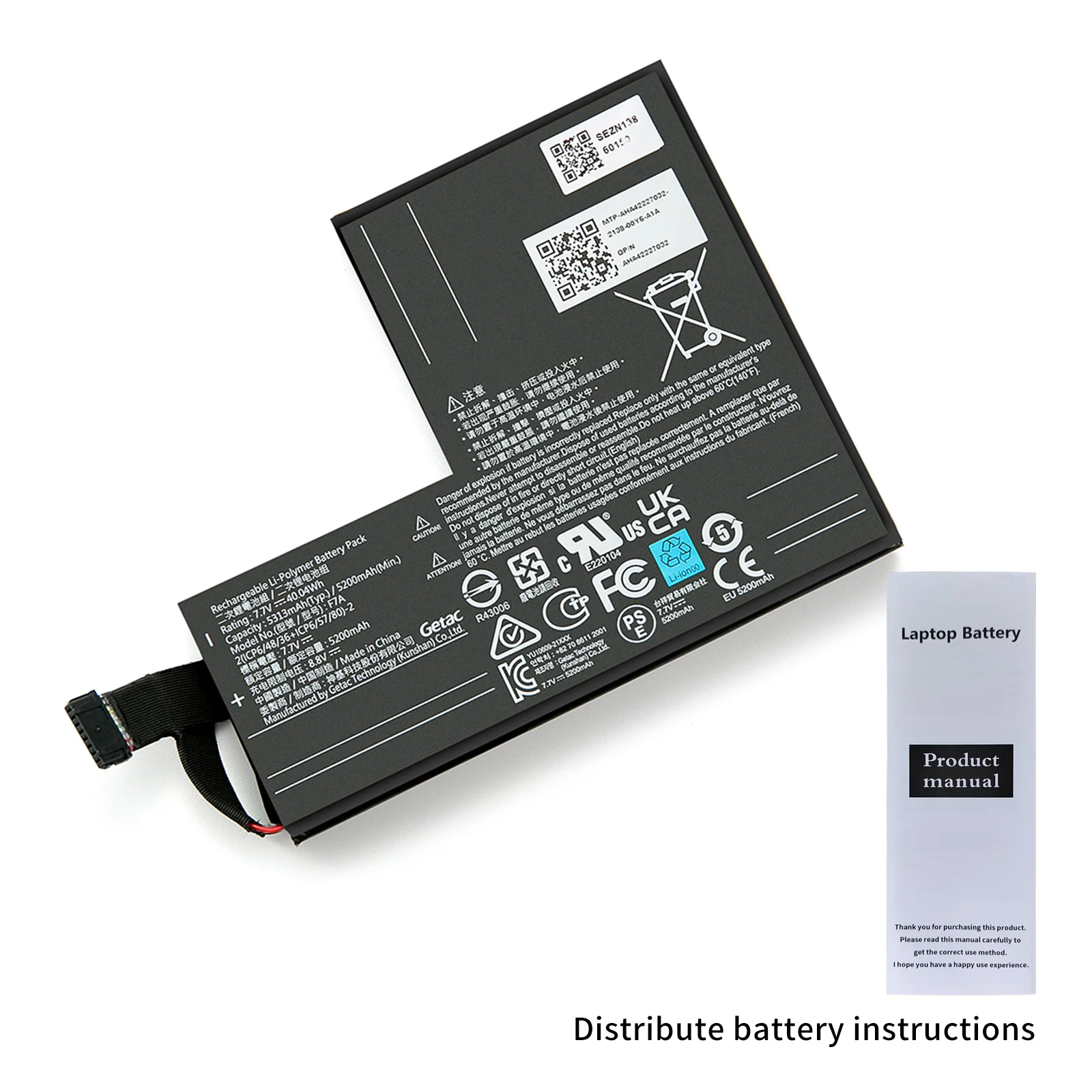 Imagem -06 - Bateria de Substituição Li-polímero para Steam Deck Handheld Gamepad Controller Baterias Recarregáveis F7a 8.8v 5200mah