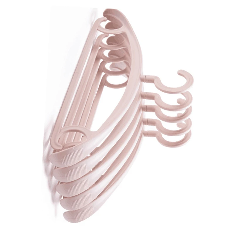 10 Pack Heavy Duty Plastic Hangers Wide Shoulder Non-Slip Thick Coat Hanger Pink