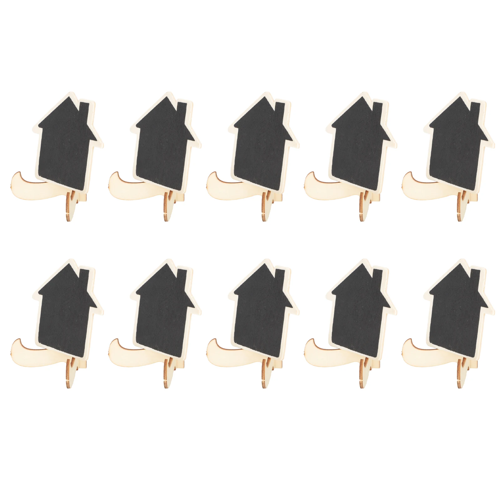 

10 Pcs Small Chalkboard Signs Wood Centerpiece Table Decorations Reusable Kitchen Message Boards Blackboard Display Labels