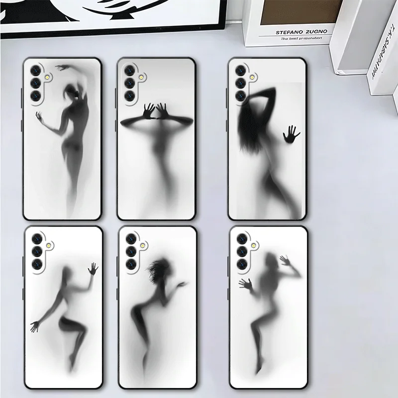 Woman Silhouettes Girl Contour Soft Phone Case for Samsung A17 A37 A57 A16 A26 A36 A56 A15 A25 A35 A55 A14 A24 A34 A54 A13 A33 A