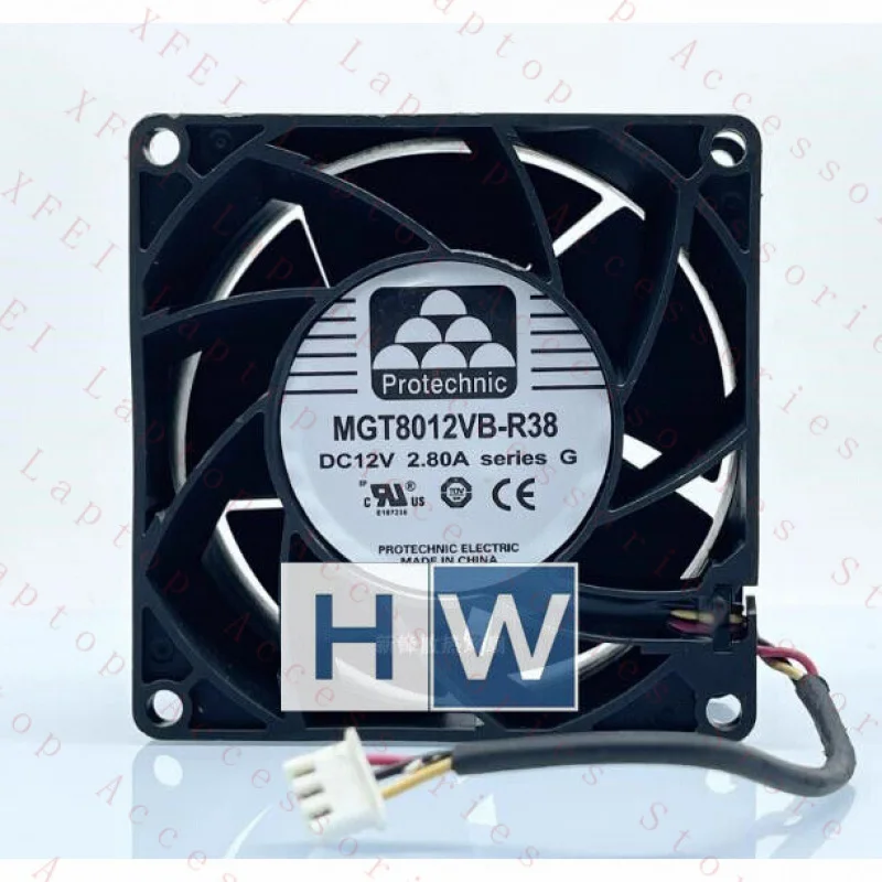 

C 1PC MGT8012VB-R38 DC12V 2.80A 8CM 3-wire Waterproof Cooling Fan