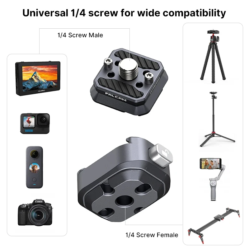 Ulanzi FALCAM F22 morsetto per piastra a sgancio rapido DSLR Gopro Camera adattatore per treppiede piastra di montaggio scheda Kit interruttore