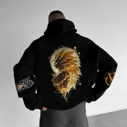 

Dragon Ball Super Goku Printed Fleece Hoodie Long-sleeved Loose Design American-style Top Couple Outfits