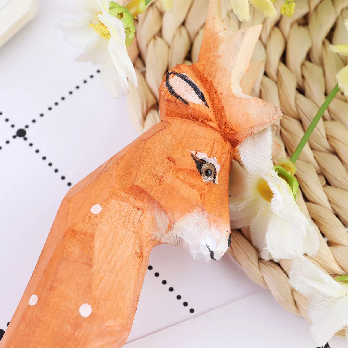 

Cartoon Sika Deer Shaped Carving Pen Handamde Ink Pen Birthday Gifts School Stationery for Little