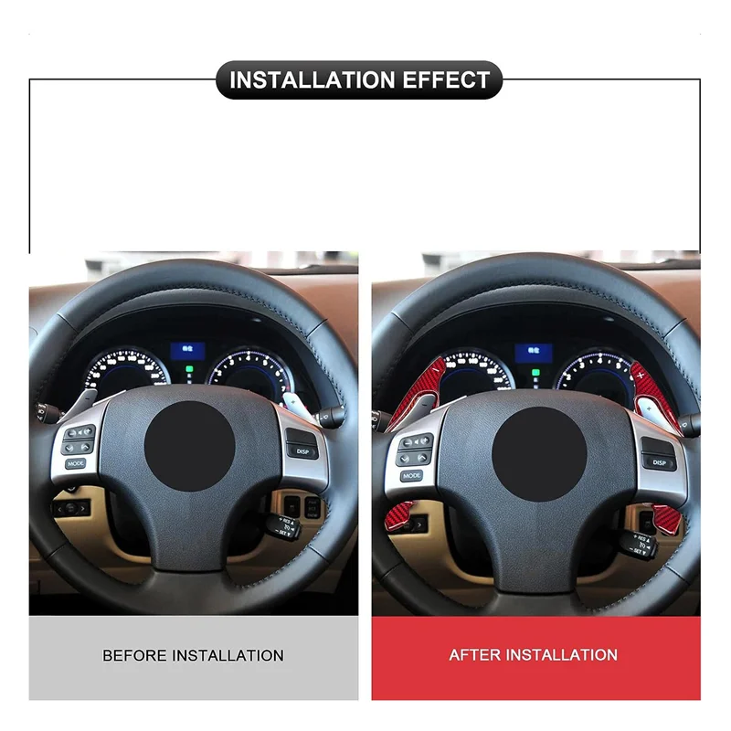 

YHOLI-Steering Wheel Shift Paddles Shift Lever Paddles Replacement For Lexus IS 06-12 Red