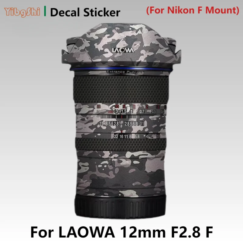 For LAOWA 12mm F2.8 F Decal Skin Vinyl Wrap Film Camera Lens Protective Sticker Protector Coat Venus Optics 12 F/2.8 2.8 Zero-D