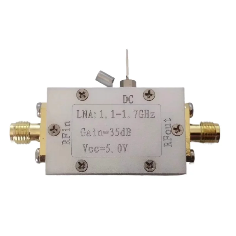 LNA 1.1-1.7GHz Gain 35dB Low Noise 0.6dB GPS BeiDou GLNSS Wideband Low Noise Amplifier