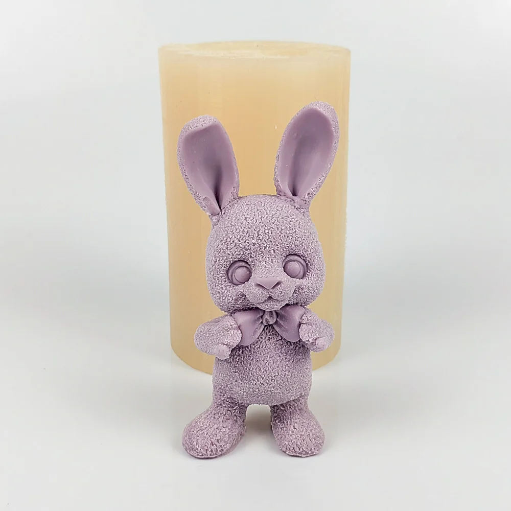 

Silicone Candle Molds for Wedding, 3D Bowtie, Long Ear, Rabbit Molds, Soap Molds, Birthday, Valentine's Day Clay, DW0406 PRZY