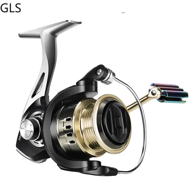 

GLS 2023 High Quality 5.2:1 Metal Spool Fishing Reel 14+1BB Wear resistant Saltwater Bass Spinning Wheel Fishing Tools