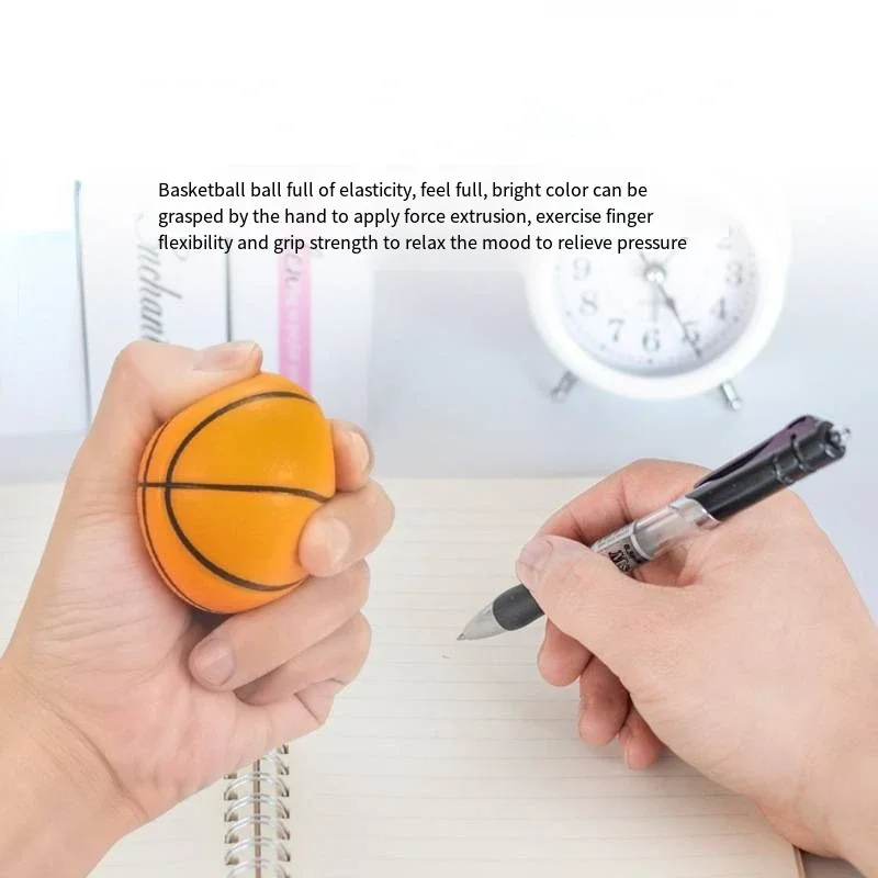 6cm Mini Portable Funny Basketball Hoop Toys Kit Home Basketball Fans Sports Game Decompression Ball Set for Children Adults