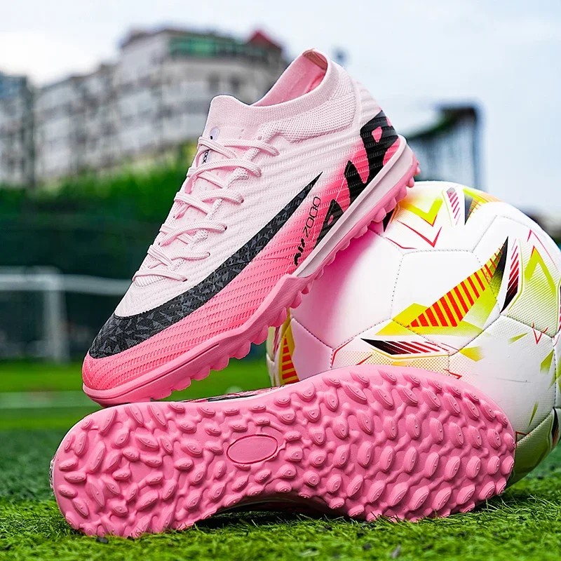 

Original New Men Football Shoes Society Cleats Soccer Shoes Boys TF/FG Professional Football Field Boots Training Fast Sneaker