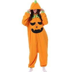 Disfraz de Kigurumi de frutas para hombre y mujer, pijama de dibujos animados de calabaza para Halloween, ropa de casa para fiesta de Cosplay