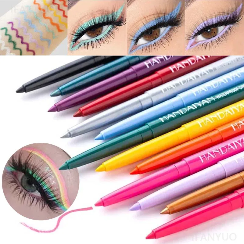 Eyeliner mat en gel, 20 couleurs, imperméable, longue durée, facile à utiliser, rotatif, coloré, outils de maquillage pour les yeux