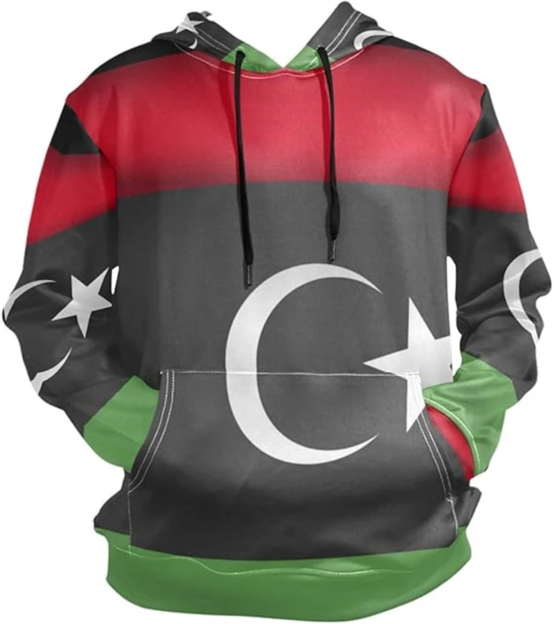 Mauritius Libia Country Flag Sweatshirts Stitching Color Men's Trachsuit Hoodies Male Casual Pullovers Breathable Summer Tops