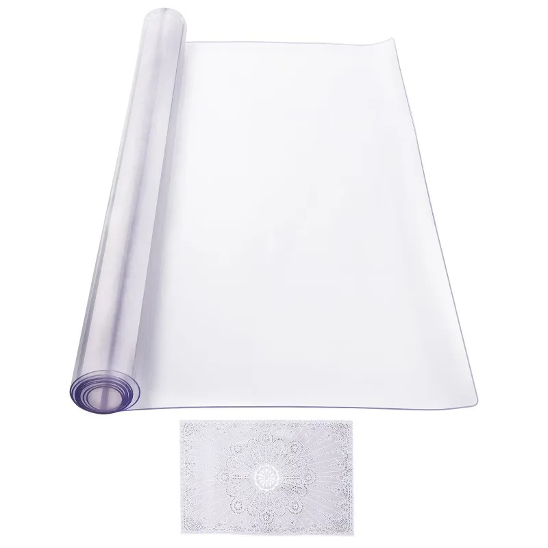 Clear PVC Desk Protector, 24 x 48 Inch, 2.0 mm Thickness, Rectangle Table Cover, Water-Resistant & Simple to Clean, Ideal for Office, Dining, and Nightstand Surfaces