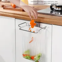 1PCS ferroalloy trash rack, closet Cabinet door trash bag holder, Kitchen accessories, - Image 2