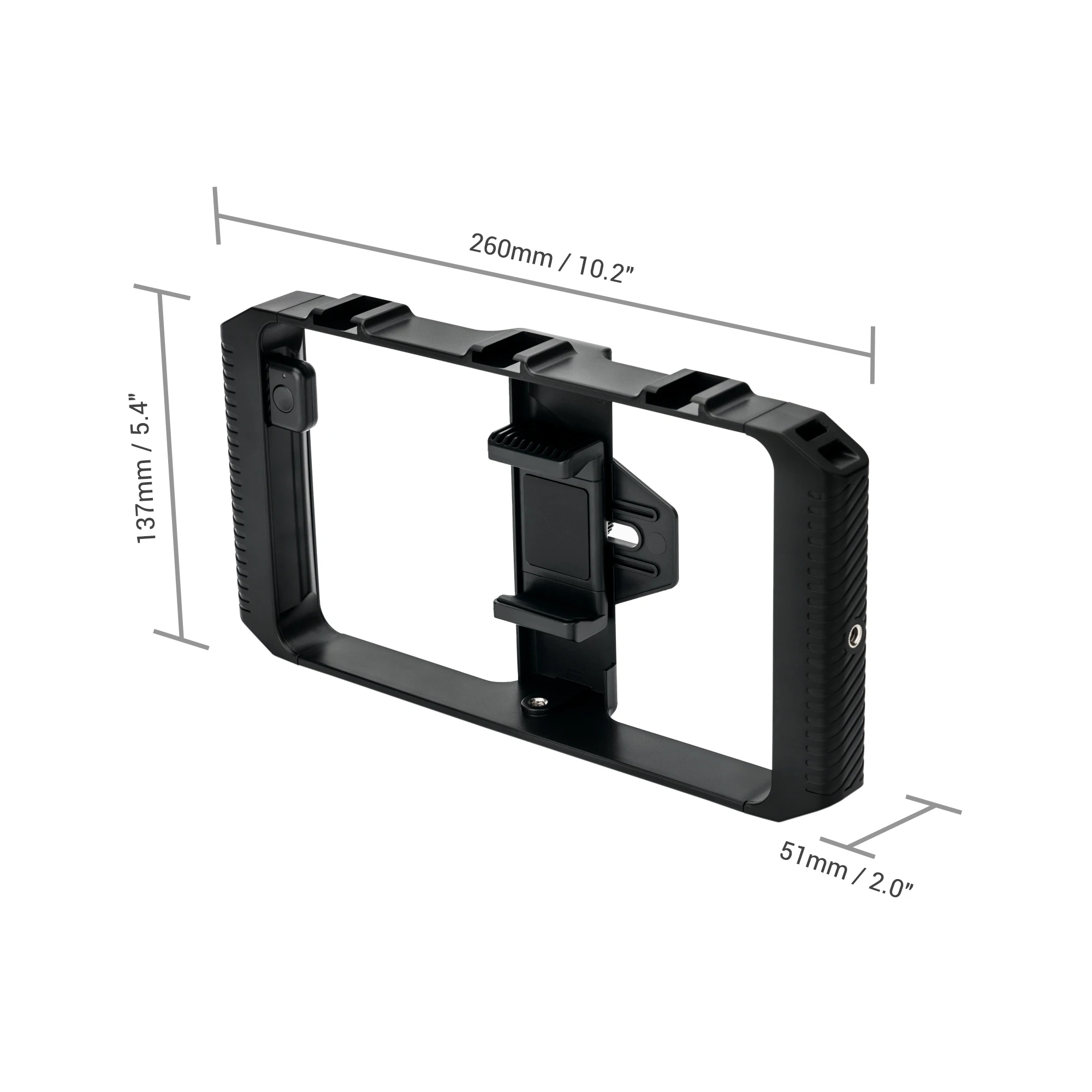 สมาร์ทโฟนวิดีโอ Rig ภาพยนตร์ทำกรงโทรศัพท์วิดีโอ Stabilizer ขาตั้งกล้องสำหรับ iPhone Android ด้วยรีโมทคอนโทรล