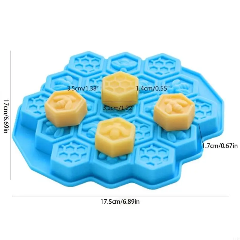 F92C รังผึ้ง Shaped ซิลิโคน Fondant แม่พิมพ์อุปกรณ์เบเกอรี่สบู่โพลิเมอร์แม่พิมพ์