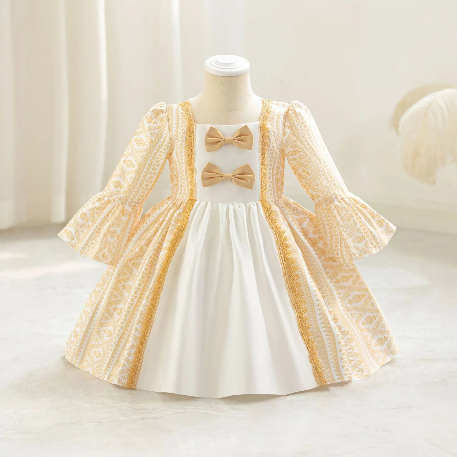Girl Princess Dress Long Sleeve Kid Girls' Lolita Dresses Child Print Clothing Ball Gown