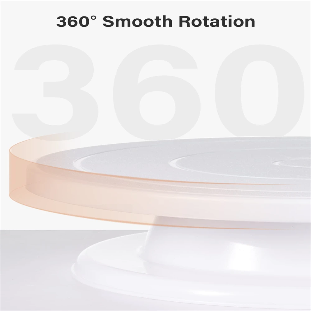 6Pcs/Set Plastic Cake Turntable Rotating Cake Plastic Dough Pastry Decorating Cream Stand Rotary Table DIY Pan Baking Tool