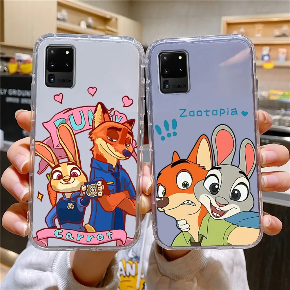 Прозрачный чехол для телефона Z-ZootopiaS-J-Judy для Samsung Galaxy A52 A12 A51 S21 Edge S22ULTRA S23 S20LITE Plus, ультрапрозрачный чехол