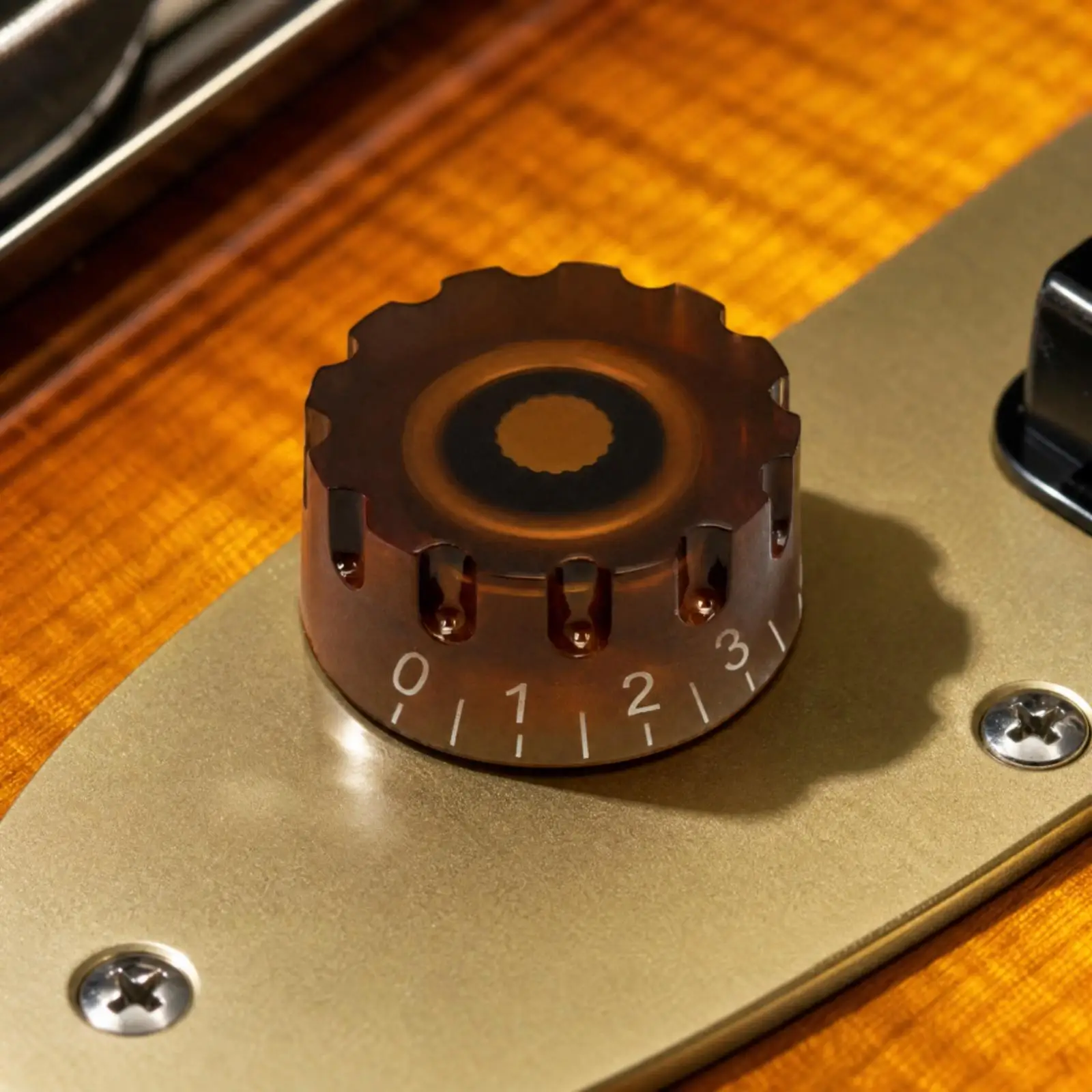 Gear-Shaped Acrylic Guitar Control Knob Customization Replacement Guitar Knob with 6 Mm Shaft Opening Numbered for Rehearsal,