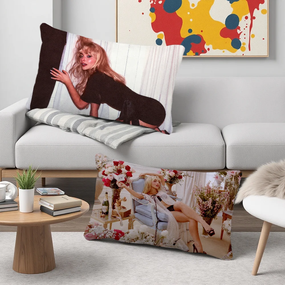 Sabrina Carpenter Man's Best Friend Rectangle Pillow Case Printing Bedside Sofa Room Home Decoration Pillowcase