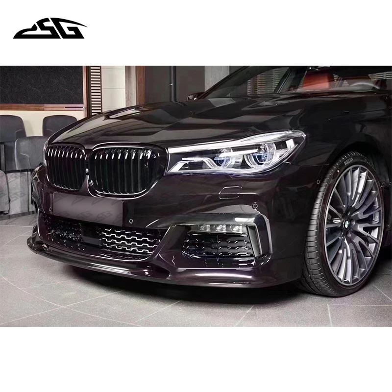 Car Front Bumper Lip Chin Spoiler Splitter For BMW 7 Series G11 G12 2016-2019 Carbon Fiber Front Lip Diffuser Body Kit